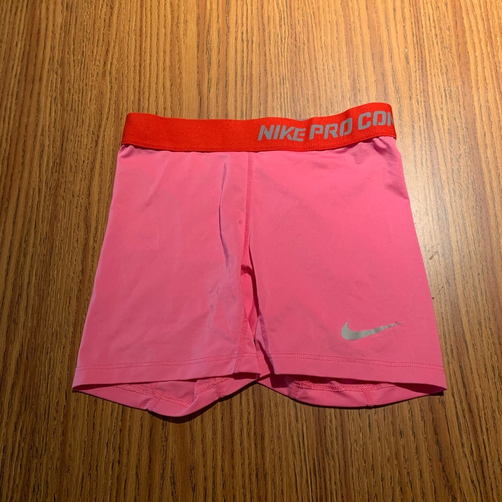nike pink and red shorts